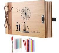 ZEEYUAN Album Photo Scrapbooking 80 Pages Pissenlit Album Photo Livre d'or Mariage DIY Scrapbooking Album Cadeau pour Les Famille et Amis