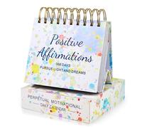 ZEEYUAN Calendrier de bureau motivant avec citations inspirantes, petit calendrier quotidien à rabat avec citations inspirantes, cadeau inspirant pour enseignantes, affirmations positives