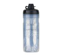 ZEFAL Arctica 55 Soft Cap avec Protection No Mud - Bidon Vélo 550 ml - Gourde Vélo Isotherme - Inodore et Etanche avec Protection contre la Boue - Bidon Sport sans BPA - Noir/Argent - 550 ml