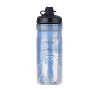 ZEFAL Arctica 55 Soft Cap avec Protection No Mud - Bidon Vélo 550 ml - Gourde Vélo Isotherme - Inodore et Etanche avec Protection contre la Boue - Bidon Sport sans BPA - Bleu/Argent - 550 ml