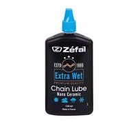 Zéfal – Lubrifiant chaîne vélo Extra Wet Lube – Céramique premium, Très longue durabilité – 120 ml