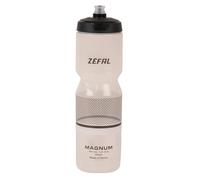 ZEFAL Magnum Grande Contenance, Gourde Vélo/VTT et Sport Réutilisable sans BPA - Bidon Eau Soft Couvercle Vissable - Fabriqué en France - Noir (Translucide), 975 ML