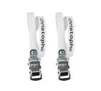 Zéfal Courroie cale-pied route cuir blanc – Paire