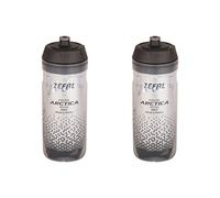 ZEFAL Pack Arctica 55 - Lot de Deux Bidons Vélo 550 ML - Gourde Vélo Isotherme - Inodore et Etanche - Bidon Sport sans BPA - Argent/Noir