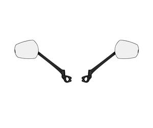 ZEFAL Pack Espion E80 - Lot de Deux Retroviseur Velo Electrique pour la Gauche et la Droite - Accessoire Velo Electrique Pour Améliorer la Visibilité - Montage Guidon - 80 cm2 - Fabriqué en France