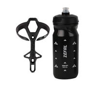 ZEFAL Pack Pulse L2 et Sense Soft 65 Noir - Pack Hydratation avec Bidon Vélo et Porte Bidon Velo - Porte Bidon Carbone avec Gourde Eau - Noir, 89 g - Fabriqué en France