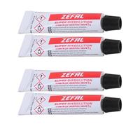 ZEFAL Pack Rubber Cement - Colle Rustine Chambre a Air - 4 Tubes de 5 g de Pur Caoutchouc Naturel - Tube de Dissolution Vélo - Fabriqué en France