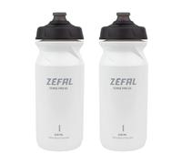 ZEFAL Pack Sense Pro 65 Blanc - Set de Deux Bidon Velo - Gourde Velo Route et VTT Légère et Étanche - Fabriqué en France - Blanc - 2 x 650 ml