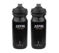ZEFAL Pack Sense Pro 65 Noir - Set de Deux Bidon Velo - Gourde Velo Route et VTT Légère et Étanche - Fabriqué en France - Noir - 2 x 650 ml