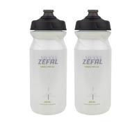ZEFAL Pack Sense Pro 65 Translucide - Set de Deux Bidon Velo - Gourde Velo Route et VTT Légère et Étanche - Fabriqué en France - Translucide - 2 x 650 ml
