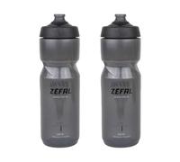 ZEFAL Pack Sense Pro 80 Noir Fumé - Set de Deux Bidon Velo - Gourde Velo Route et VTT Légère et Étanche - Fabriqué en France - 2 x 800 ml