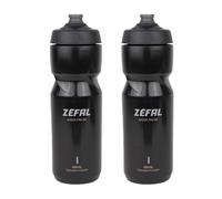ZEFAL Pack Sense Pro 80 Noir - Set de Deux Bidon Velo - Gourde Velo Route et VTT Légère et Étanche - Fabriqué en France - Noir - 2 x 800 ml