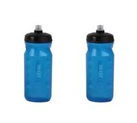 ZEFAL Pack Sense Soft 65 Bidon Velo et VTT- Lot de Deux Gourdes Sport Souples et Inodores - Bidon Eau Sans BPA - Tetine Silicone - Bleu Transparent, 2 x 650 ml