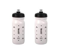 ZEFAL Pack Sense Soft 65 Bidon Velo et VTT- Lot de Deux Gourdes Sport Souples et Inodores - Bidon Eau Sans BPA - Tetine Silicone - Blanc, 2 x 650 ml