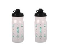ZEFAL Pack Sense Soft 65 No-Mud - Lot de Deux Bidons Velo et VTT - Gourde Sport Souple et Inodore - Bidon Eau Sans BPA - Tetine Silicone - Translucide, 2 x 650 ml