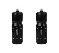 ZEFAL Pack Sense Soft 80 - Lot de Deux Bidons Velo et VTT - Gourde Sport Souple et Inodore - Bidon Eau Sans BPA - Tetine Silicone - Noir, 2 x 800 ML