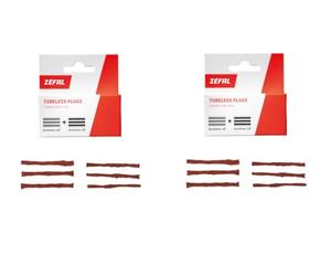 ZEFAL Pack Tubeless Plugs - Lot de Deux Boîtes de Mèches de Réparation pour Pneu Tubless - Mèches à Utiliser avec Un Kit de Réparation Tubeless - 3 x Ø 2mm + 3 x Ø 4mm Chaque Boîte