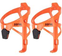 ZEFAL Pulse A2 - Porte Bidon Velo Léger - Porte Gourde Velo/VTT/Vélo de Route - Support Gourde Velo Résistant et Durable - 26 g - Orange - Fabriqué en France (Lot de 2)