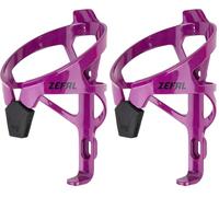 ZEFAL Pulse A2 - Porte Bidon Velo Léger - Porte Gourde Velo/VTT/Vélo de Route - Support Gourde Velo Résistant et Durable - 26 g - Violet - Fabriqué en France (Lot de 2)