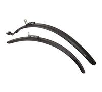 Zéfal Trail 55-Set Garde-Boue Avant & Arrière Vélo Hybride VTC/City/Loisirs-Tous Diamètres de Roues Adultes-Très Forte Protection-Fabriqué en France Ensemble, Noir, 560 mm / 660 mm - 55 mm 2435