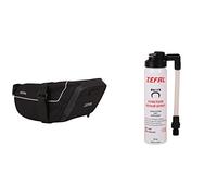 ZEFAL Z Light Pack, Sacoche de Selle Cyclisme Mixte Adulte, Noir, L - 1.4 litres & Zéfal Repair Spray - Bombe Anti Crevaison Pneu Vélo - Réparation Rapide Crevaison - Presta et Shrader - 100 ML, Noir