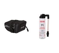 ZEFAL Z Light Pack, Sacoche de Selle Cyclisme Mixte Adulte, Noir, S-0.5 litres & Zéfal Repair Spray - Bombe Anti Crevaison Pneu Vélo - Réparation Rapide Crevaison - Presta et Shrader - 100 ML, Noir