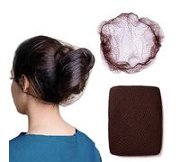 ZefeqCo Lot de 100 filets à cheveux invisibles de 61 cm pour homme et femme - Parfait pour chignon, sommeil et service alimentaire de cuisine Marron