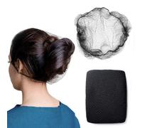 ZefeqCo Lot de 100 filets à cheveux invisibles en nylon de 61 cm pour homme et femme - Parfait pour chignon, dormir et service alimentaire de cuisine - Noir, noir, défaut