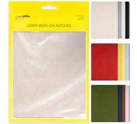 ZEFFFKA 12 Pack Patch Thermocollant en Lin Kit de Réparation Textile pour Vêtements Chemises Pantalons Robes Aspect Naturel Adhésif Puissant 12 Couleurs 30 Pourcent Lin 70 Pourcent Coton 13 x 18 cm