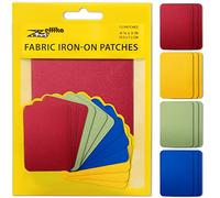 ZEFFFKA Patchs Tissu Thermocollant Jean L'intérieur L'extérieur Colle Plus Forte 100% Coton Décoration Réparation Couleurs Assorties 12 Pcs Taille 3" x 4-1/4" (7,5 cm x 10,5 cm)