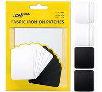 ZEFFFKA Patchs Tissu Thermocollant Jean L'intérieur L'extérieur Colle Plus Forte 100% Coton Décoration Réparation Couleurs Assorties 12 Pcs Taille 3" x 4-1/4" (7,5 cm x 10,5 cm)