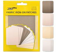 ZEFFFKA Patchs Tissu Thermocollant Jean Qualité Supérieure L'intérieur L'extérieur Colle Plus Forte 100% Coton Décoration Réparation Couleurs Assorties 12 Pcs Taille 3" x 4-1/4" (7,5 cm x 10,5 cm)