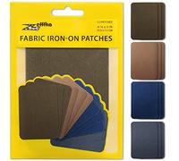 ZEFFFKA Patchs Tissu Thermocollant Jean Qualité Supérieure L'intérieur L'extérieur Colle Plus Forte 100% Coton Décoration Réparation Couleurs Assorties 12 Pcs Taille 3" x 4-1/4" (7,5 cm x 10,5 cm)