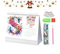 Zegaqae Agenda de Bureau Debout Art de Gemmes 2026 | Calendrier de Bureau 12 Mois pour Planifier et Décorer,Organiseur Personnel pour Gérer Vos Tâches et Rendez-Vous