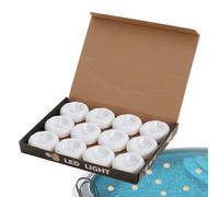 Zegaqae Bougies Flottantes Sans Flamme - 12 Pièces Veilleuse LED Clignotante pour Fête | Centre de Table Sans Flamme Étanche Activé par l'Eau pour Vases Cylindriques Décoration Mariage Anniversaire
