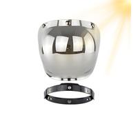 Zegaqae Écran De Visage Pour Casque De Moto, 3 Boutons-pression Visière De Casque, Verre Bombé Visière Ouverte, Coupe-vent Et Anti-éblouissement, Uv Deflector Vent Aerodynamique