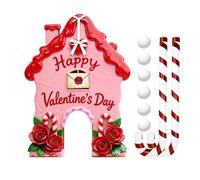 Zegaqae Ensemble De Jeu De Golf pour La Saint-Valentin en Pa-in D'épices Et Canne en Bonbons | Parcours De Minigolf avec Club Et Balles | pour Fêtes À La Maison Et en Entreprise