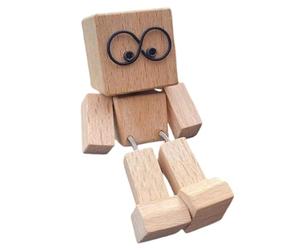 Zegaqae Figurine Homme Tremblante - Tableau de Bord,Figurine Créative en Bois pour la Décoration de Chambre à Coucher, Voiture, Bibliothèque, Bureau, Salle d'Étude, Étagère, Vitrine,