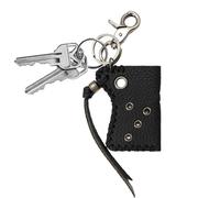 Zegaqae Porte-clés en cuir PU pour plein air - Porte-Clés Pendentif en Cuir PU avec Étui à Outils,Ornement À Rivets Métalliques Organisateur Portable Pour Toutes Activités Extérieures
