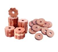 Zegnuem Lot de 30 anneaux anti-mites en bois de cèdre - Produit naturel sans produits chimiques - Idéal pour les vêtements, la fourrure et les chaussures - Surface lisse endommagée - Pas de textiles