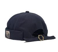 Zegoo Bonnet rétro en Coton sans Bord pour Homme, Gris foncé, Taille Unique