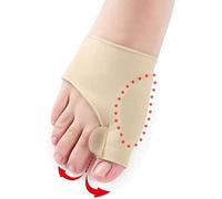 Zehenglätter 1 Pair, Le Séparateur Orteil De Tissu Souple Hallux Valgus Bunion Correcteur Orthèses Pieds Os Correction Ajusteur De Pouce Pédicure Chaussette Redresseur,Flesh