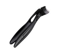 Zehennagelknipser Langer Griff - Edelstahl Schwarz Silber 9,6cm Kompakt, Rutschfester Trimmer Gebogener Kopf, Robuste Nagelzange Für Dicke Nägel, Präzise Pflegehilfen Zum | Ideale Lösung Für Senioren