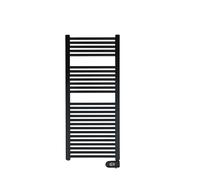 Zehnder Aura E Radiateur sèche-serviettes électrique 90,6x50cm 500 watts 230 volts | 50 Hz Acier Noir Mat pbebz-090-50-mq
