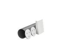 Zehnder Kit de prémontage rond ComfoSpot 55 Twin L=500 mm, Capot extérieur en plastique blanc - 990800412