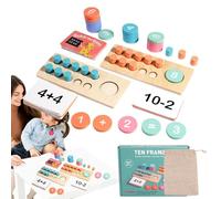 Zehnerfeld | Jouets en bois pour l'éducation précoce mathématique | Aide à l'apprentissage pour l'addition et la soustraction Jouet éducatif pour les élèves du primaire 1ère 2e classe