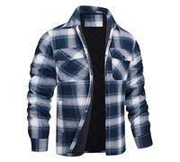 Zeiayuas Chemise En Flanelle Pour Homme Chemise À Carreaux Chemise Décontractée Coupe Régulière Manches Longues Hiver Avec Poches Veste D'hiver Coton Chaud Chemise De Bûcheron Chemise Doublée 2023