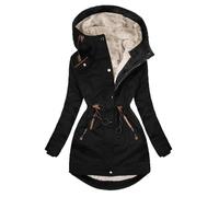 Zeiayuas Doudoune Chaude d'hiver pour Femmes Manteau à Capuche Hiver éPaissir Parka Veste Polaire Chaude en Peluche Blousons avec Fermeture à Glissière Doudoune Veste Coupe Vent Manteaux Fille