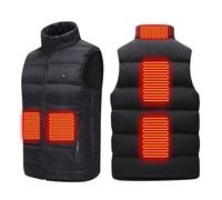 Zeiayuas Gilet Chauffant Électrique Homme & Femme avec 5 zones chauffées et taille réglable, Gilet Chauffé Veste Chauffante USB, pour le Travail en Plein Air en Hiver, Ski, Chasse Motos.