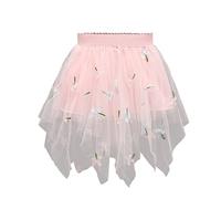 Zeiayuas Jupe Brodée Tutu Fille Tulle de Princesse Courte en Gaze Douce et Respirante Jupe Tutu en Maille pour Enfants de Vêtements Enfants Bas de Ballet Danse pour Enfants 2-13 Ans 2024